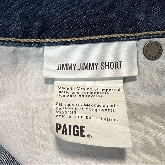 PAIGE Jimmy Jimmy Short in Tyson Destructed Denim Cotton Shorts 29 - Picture 6 of 8